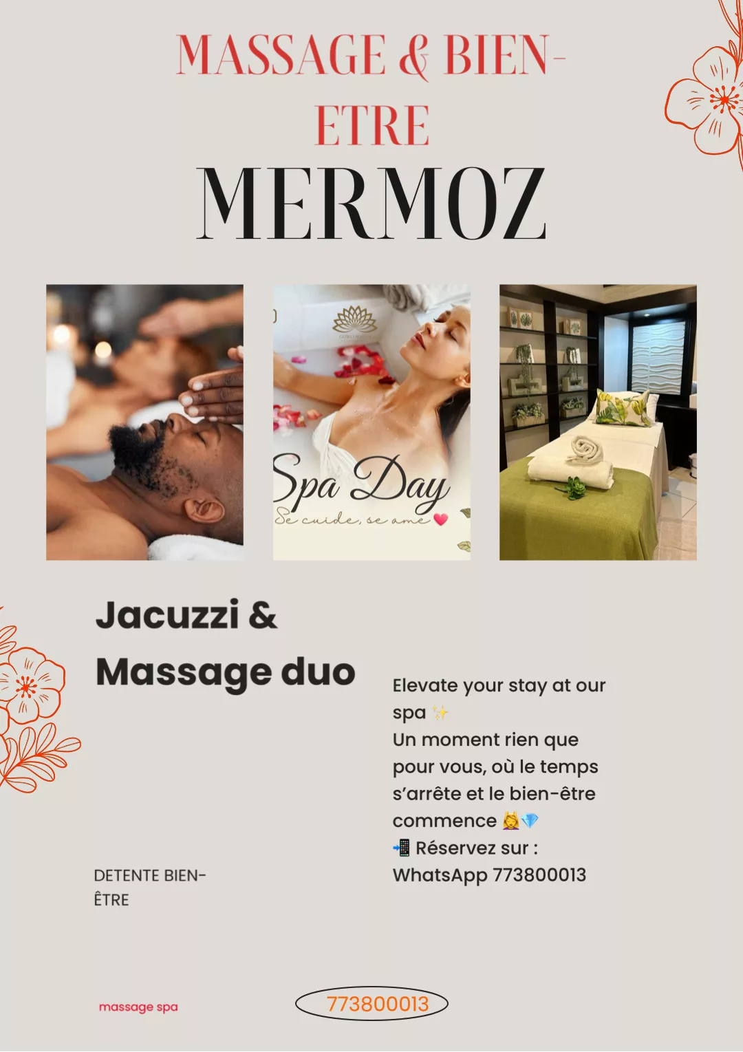 Massage et jacuzzi en couple duo - Mermoz (Dakar)